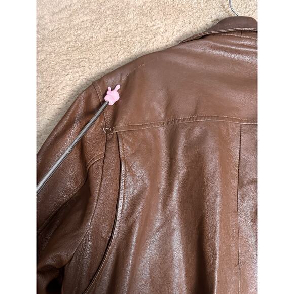 Adam Spencer Vtg Leather A2 Bomber Jacket Distressed Quilted Lining Men's Sz 42 - Picture 2 of 16